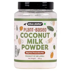 Urban Platter Coconut Milk Powder, 400g (Plant-Based, Preservative-Free , Easy to use, Dairy-Free , Source of Protein ,Add to Smoothies ,curries, Baked Goods))
