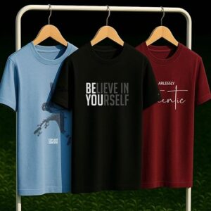 NOBERO Men's Graphic Printed Regular Fit Cotton T-Shirt (Pack of 3)